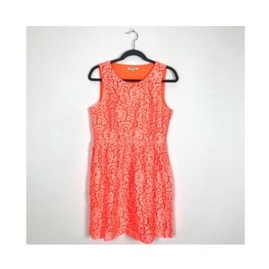 Madewell Coral Lace Dress